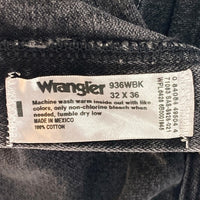 Wrangler ラングラー 936WBK SLIM FIT JEANS ブロークンツイル ブラックデニム デニムパンツ ブラック size32 瑞穂店