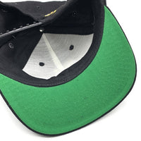90's STUSSY ステューシー CAPS Sロゴ刺繡 6パネルキャップ ブラック スナップバック USA製 白タグ オールド 福生店