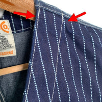 SUGAR CANE シュガーケーン ウォバッシュストライプ ワークベスト ネイビー Size 40 福生店