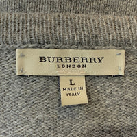 BURBERRY LONDON バーバリーロンドン ウール クルーネックセーター グレー 素材表記無し Size L 福生店