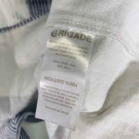 BRIGADE コットン ストライププリント 長袖シャツ ブルー 厚手 Size L 福生店