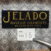 JELADO ジェラード ANTIQUE GARMENTS 総柄 コットン 長袖シャツ グレー size15 瑞穂店