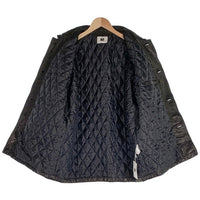 M エム used wash leather car coat ユーズドウォッシュ レザーカーコート ジャケット 中綿 ブラック M-JK-07 Size F 福生店