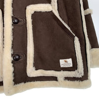 NEIGHBORHOOD ネイバーフッド 15AW KENNY M-JKT ショールカラー ムートンジャケット ブラウン レザー 152SZNH-JKM05 Size XL 福生店