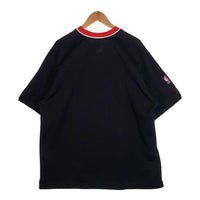 90's~ NIKE ナイキ NBA CHICAGO BULLS シカゴ・ブルズ ゲーム フットボールシャツ ジャージ プルオーバー ブラック ワッペン 刺繡 Size L 福生店
