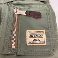 AVIREX アヴィレックス ミニヘルメットバッグ カーキ size-※タバコ臭あり 瑞穂店