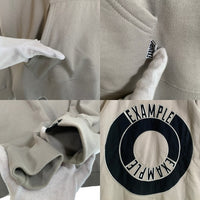 EXAMPLE エグザンプル ROUND LOGO HOODIE ラウンドロゴ フーディー パーカー ベージュ Size XL 福生店