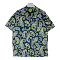 HUF ハフ ペイズリー オープンカラー 半袖シャツ ブラック×グリーン×パープル sizeM 瑞穂店