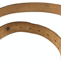 BRACKNEY LEATHER WORKS USA製 オーバルバックル レザーベルト ブラウン Size 34 福生店