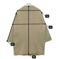 DANTON ダントン DT-A0012 WOOL LIGHT PILE ウール ノーカラーロングコート ベージュ size36 瑞穂店