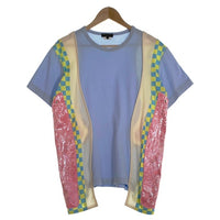 COMME des GARCONS HOMME PLUS コムデギャルソンオムプリュス 18SS 異素材 切替カットソー Tシャツ ブルー PA-T019 AD2017 Size M 福生店