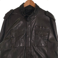 7 Diamonds M-65型 レザーフィールドジャケット ブラック Size 3XL 福生店