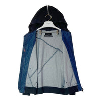 DIESEL ディーゼル デニム 切り替え ジャケット ブルゾン パーカー ブルー sizeS 瑞穂店