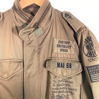 HYSTERIC GLAMOUR ヒステリックグラマー M-65 ミリタリージャケット オリーブ プリント ワッペン 0211AB05 Size M 福生店