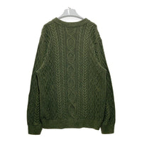 L.L.Bean エルエルビーン オーガニックコットン ケーブルニットセーター グリーン Size XXL-R 瑞穂店