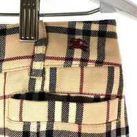 BURBERRY BLUE LABEL バーバリー ブルーレーベル FQF52-621 ノバチェック タック パンツ ベージュ size36 瑞穂店