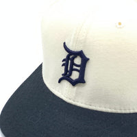 90's New Era ニューエラ MLB デトロイト・タイガース 59FIFTY ベースボールキャップ ホワイト ブラック ウール USA製 Size 7 3/8 (58.7cm) 福生店