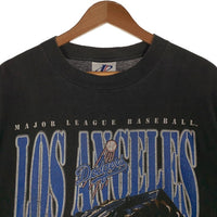 90~00's MLB ロサンゼルス・ドジャース プリントTシャツ ブラック 1995コピーライト Logo Athletic Size XL 福生店