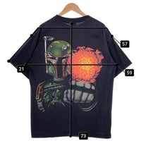 90's STAR WARS スターウォーズ Boba Fett ボバ・フェット バックプリント 半袖 Tシャツ TULTEX ネイビー メキシコ製 Size XL 福生店