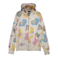 A BATHING APE アベイシングエイプ Shark Zip Hoodie シャーク フルジップアップ スウェットパーカー ホワイト マルチ 001ZPH301023X Size XL 福生店