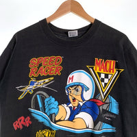 90`s SPEED RACER スピードレーサー プリントTシャツ ブラック マッハGOGOGO anvil USA製 Size L 福生店