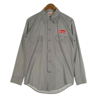 70's Sears シアーズ ワークシャツ ワッペン グレー 薄手 Size S 福生店