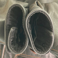 Curphey Leathe カーフィーレザー レザー ショールカラー コサックジャケット ブラック size36 瑞穂店