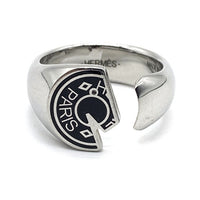 HERMES エルメス カルーゼルリング メタル シルバー ブラック Size T60 20号 福生店