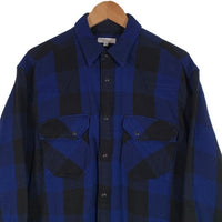 B&Y UNITED ARROWS ユナイテッドアローズ ブロックチェック ウエスタンシャツ ブルー 1226-173-0045 厚手 Size M 福生店