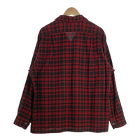50's PENDLETON ペンドルトン Board Shirts ボードシャツ オンブレチェック ウール レッド ブラック シャドー Size XL 福生店