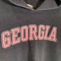 90's~ GEORGIA プリント プルオーバースウェットパーカー チャコールグレー Size L 福生店