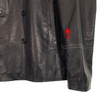 FORCES JACKETS Leather NAVY PEA COAT レザーネイビーピーコート ブラック ボタン1個欠品 Size L 福生店