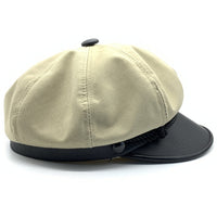 NEW YORK HAT ニューヨークハット レザーバイザー チノツイル キャスケット ベージュ ブラック Size XL 福生店