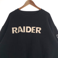 90's majestic マジェスティック RAIDERS レイダース NFL クルーネック スウェット ブラック メキシコ製 Size XL 福生店