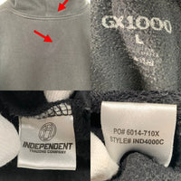 GX1000 ジーエックスセン LSD WORLD PEACE Hooded Sweatshirt プルオーバースウェットパーカー フーディ ブラック Size L 福生店