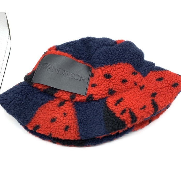 JW ANDERSON ジェイダブリューアンダーソン 22SS ASYMMETRIC BUCKET HAT ボアフリースバケットハット レッド ネイビー AC0175 PG0752 Size 60 JW ANDERSON ジェイダブリューアンダーソン 22SS ASYMMETRIC BUCKET
