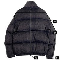 DIESEL ディーゼル 24AW Faded Denim Puffer Jacket フェイデッド デニム パファー ジャケット 中綿ジャケット ブラック A16077 Size 48 福生店