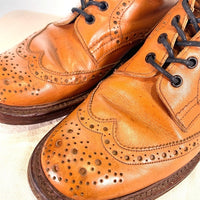 Trickers トリッカーズ MALTON モールトン カントリーブーツ ウィングチップ レザーソール 2508 Size UK 8.5 (27-27.5cm) 福生店
