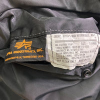 ALPHA INDUSTRIES アルファインダストリーズ MA-1 USA製 90's ワッペンカスタム ブラック sizeXL 瑞穂店