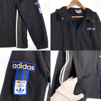 adidas アディダス ADIBREAK WB ウインドブレーカー ジャケット ブラック スナップボタン ポリエステル IY4845 Size L 福生店