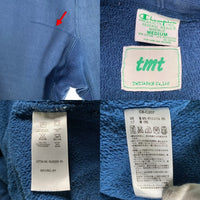 TMT ティーエムティー Champion チャンピオン T.M.T 56 プリント リバースウィーブ スウェットパンツ ダメージ加工 ブルー Size M 福生店