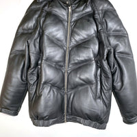 SUPREME シュプリーム 05AW Leather Down Jacket レザーダウンジャケット ブラック ファー Size L 福生店