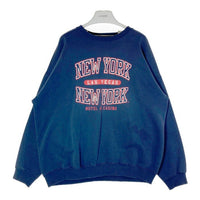 90's NEW YORK NEW YORK HOTEL&CASINO ニューヨーク ニューヨーク ホテル&カジノ プリント クルーネックスウェットトレーナー ネイビー Size XL 瑞穂店