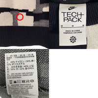 NIKE ナイキ 総柄 クルーネックニットセーター ブラック ホワイト ナイロン ポリエステル DD6628-010 Size M 福生店
