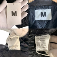 M エム used wash leather car coat ユーズドウォッシュ レザーカーコート ジャケット 中綿 ブラック M-JK-07 Size F 福生店