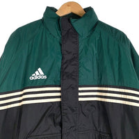 90-00’s adidas アディダス ナイロン ジップアップジャケット 中綿 グリーン ブラック Size US XL 福生店