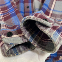 80‘s Prentiss Outdoors プレンティスアウトドアーズ Flannel L/S Shirts フランネルシャツ 長袖 ブルー グレー USA製 Size M 福生店