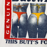 Buttwiser バットワイザー パロディ プリントTシャツ ホワイト Size XL 福生店