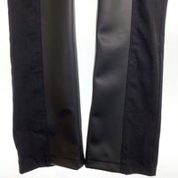 AVALONE アヴァロン 20AW 2TONE MIX PANTS 2トーンミックスパンツ フェイクレザー切替 ブラック A-20AW-DLP Size 1 福生店