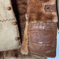 MEALEY'S PITIC LEATHER ミレイズピティックレザー ビーズ刺繍 フリンジ ベージュ size42 瑞穂店